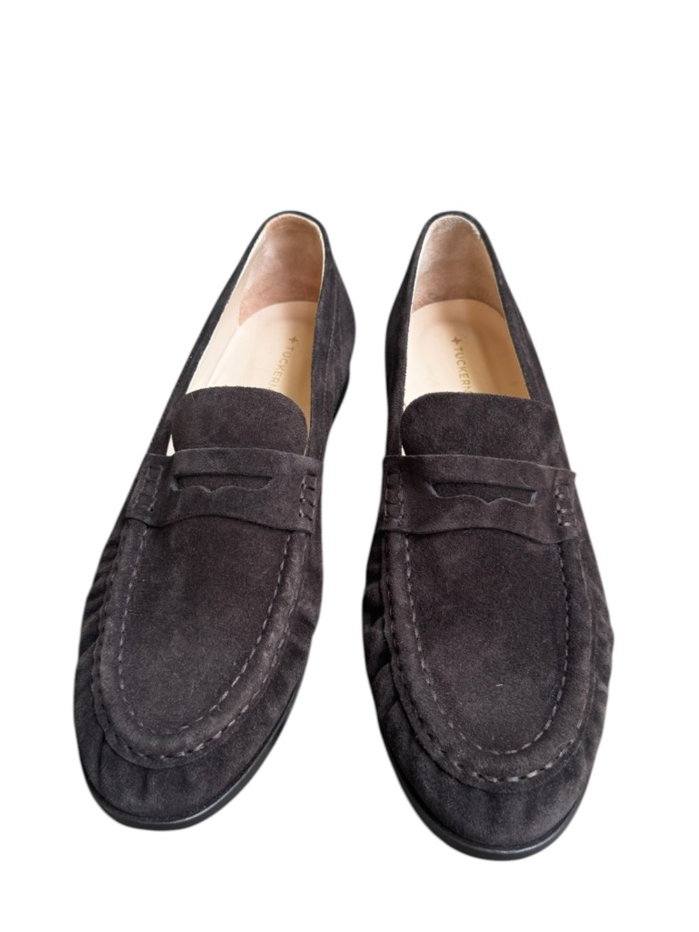 Tuckernuck Chocolate Suede Vivian Loafers 8.5 - Picture 2 of 8